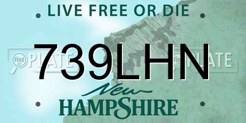 739LHN New Hampshire License Plate