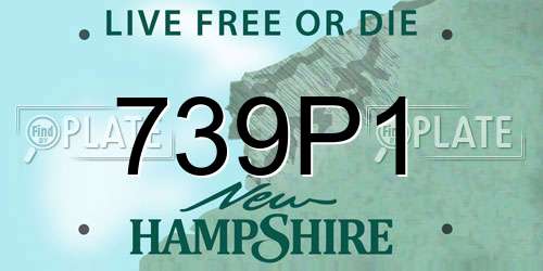 739P1 New Hampshire License Plate