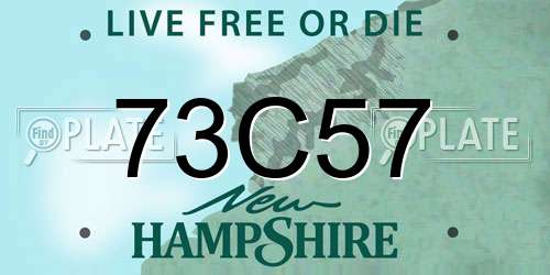 73C57 New Hampshire License Plate