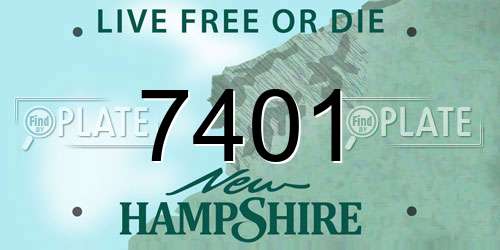 7401 New Hampshire License Plate