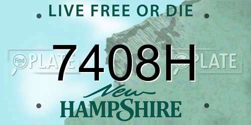 7408H New Hampshire License Plate