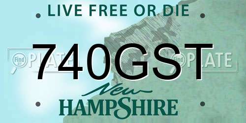 740GST New Hampshire License Plate