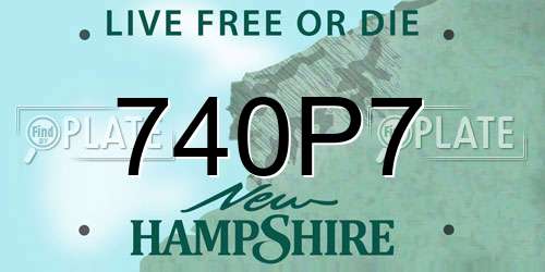 740P7 New Hampshire License Plate