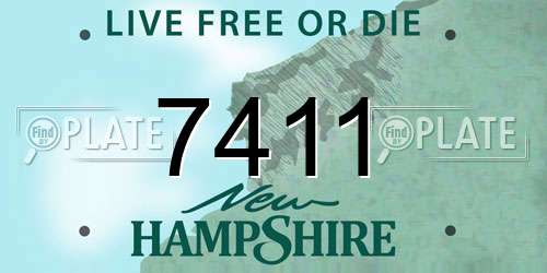 7411 New Hampshire License Plate