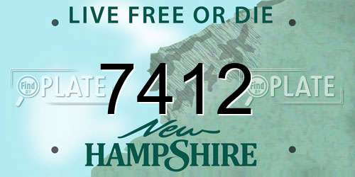 7412 New Hampshire License Plate