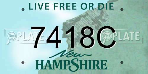 7418C New Hampshire License Plate