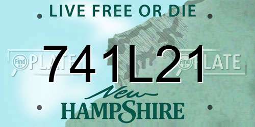 741L21 New Hampshire License Plate