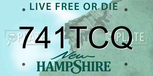 741TCQ New Hampshire License Plate