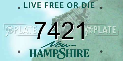 7421 New Hampshire License Plate