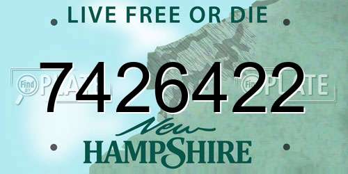 7426422 New Hampshire License Plate