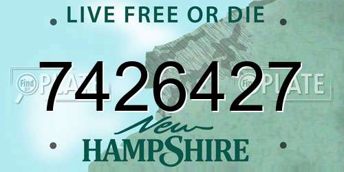 7426427 New Hampshire License Plate