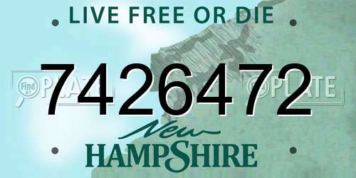 7426472 New Hampshire License Plate