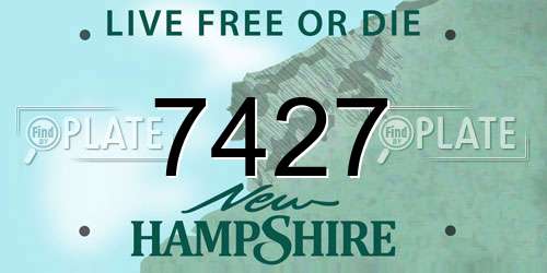 7427 New Hampshire License Plate
