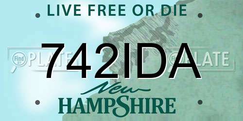 742IDA New Hampshire License Plate