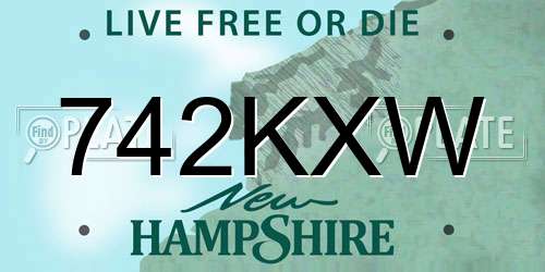 742KXW New Hampshire License Plate