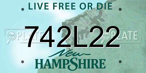 742L22 New Hampshire License Plate