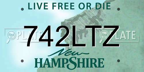 742LTZ New Hampshire License Plate