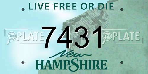 7431 New Hampshire License Plate