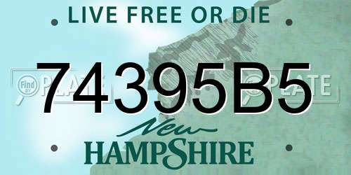 74395B5 New Hampshire License Plate