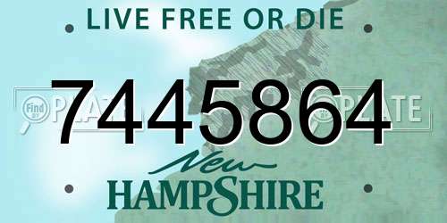 7445864 New Hampshire License Plate