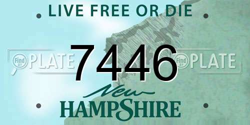 7446 New Hampshire License Plate