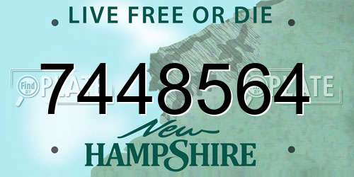 7448564 New Hampshire License Plate
