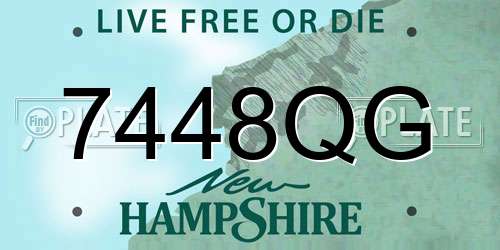 7448QG New Hampshire License Plate