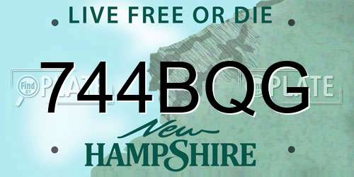 744BQG New Hampshire License Plate