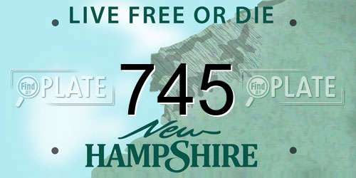 745 New Hampshire License Plate