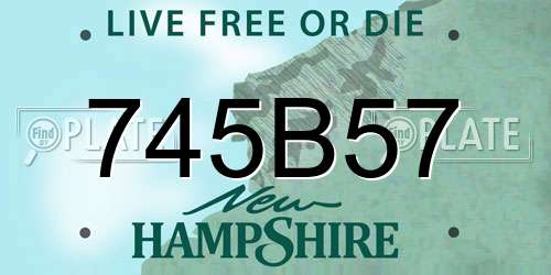 745B57 New Hampshire License Plate