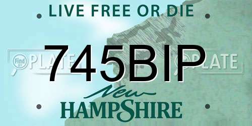 745BIP New Hampshire License Plate