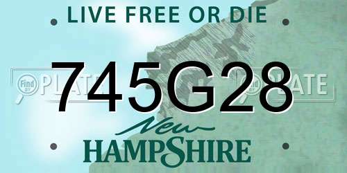 745G28 New Hampshire License Plate