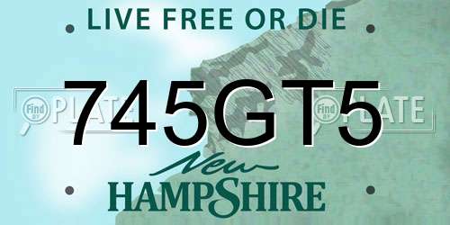 745GT5 New Hampshire License Plate