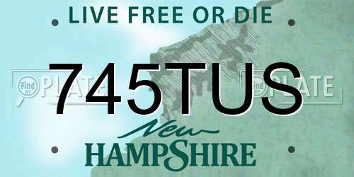 745TUS New Hampshire License Plate