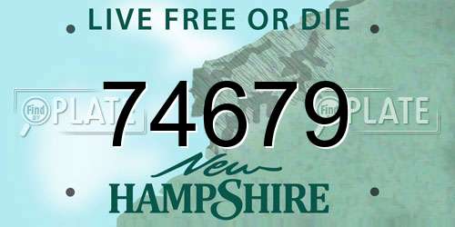 74679 New Hampshire License Plate
