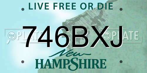 746BXJ New Hampshire License Plate