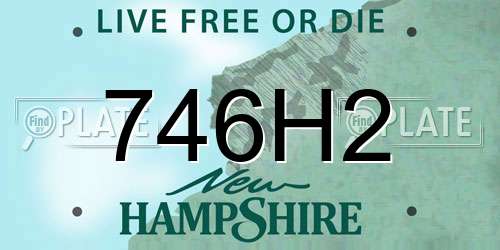 746H2 New Hampshire License Plate