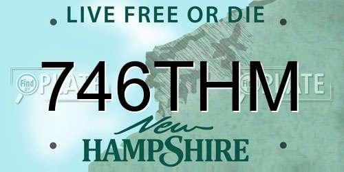 746THM New Hampshire License Plate