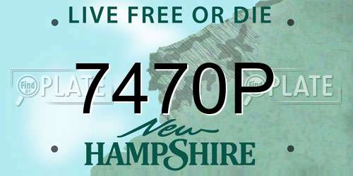 7470P New Hampshire License Plate