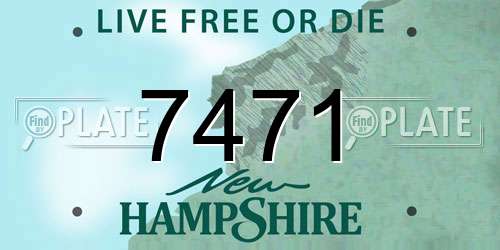 7471 New Hampshire License Plate