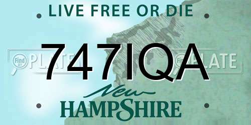 747IQA New Hampshire License Plate