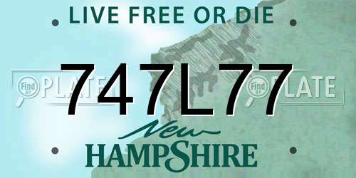 747L77 New Hampshire License Plate