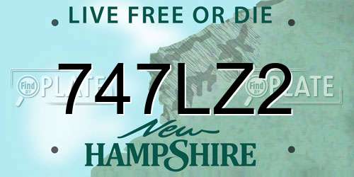 747LZ2 New Hampshire License Plate