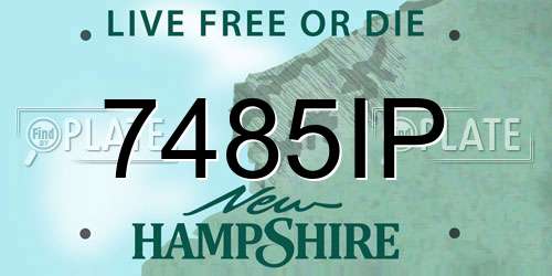 7485IP New Hampshire License Plate