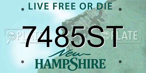 7485ST New Hampshire License Plate