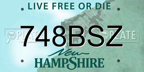 748BSZ New Hampshire License Plate
