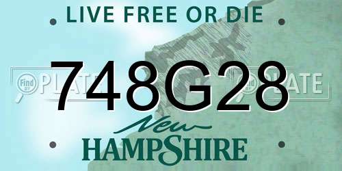 748G28 New Hampshire License Plate