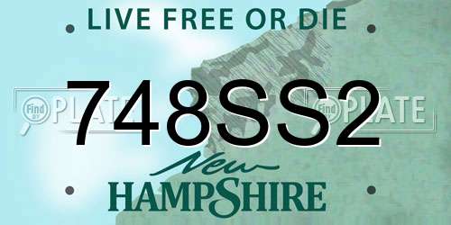 748SS2 New Hampshire License Plate