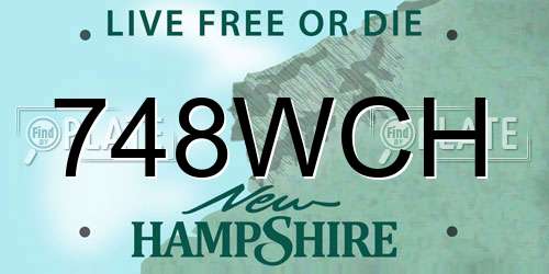 748WCH New Hampshire License Plate