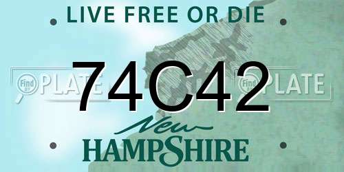74C42 New Hampshire License Plate